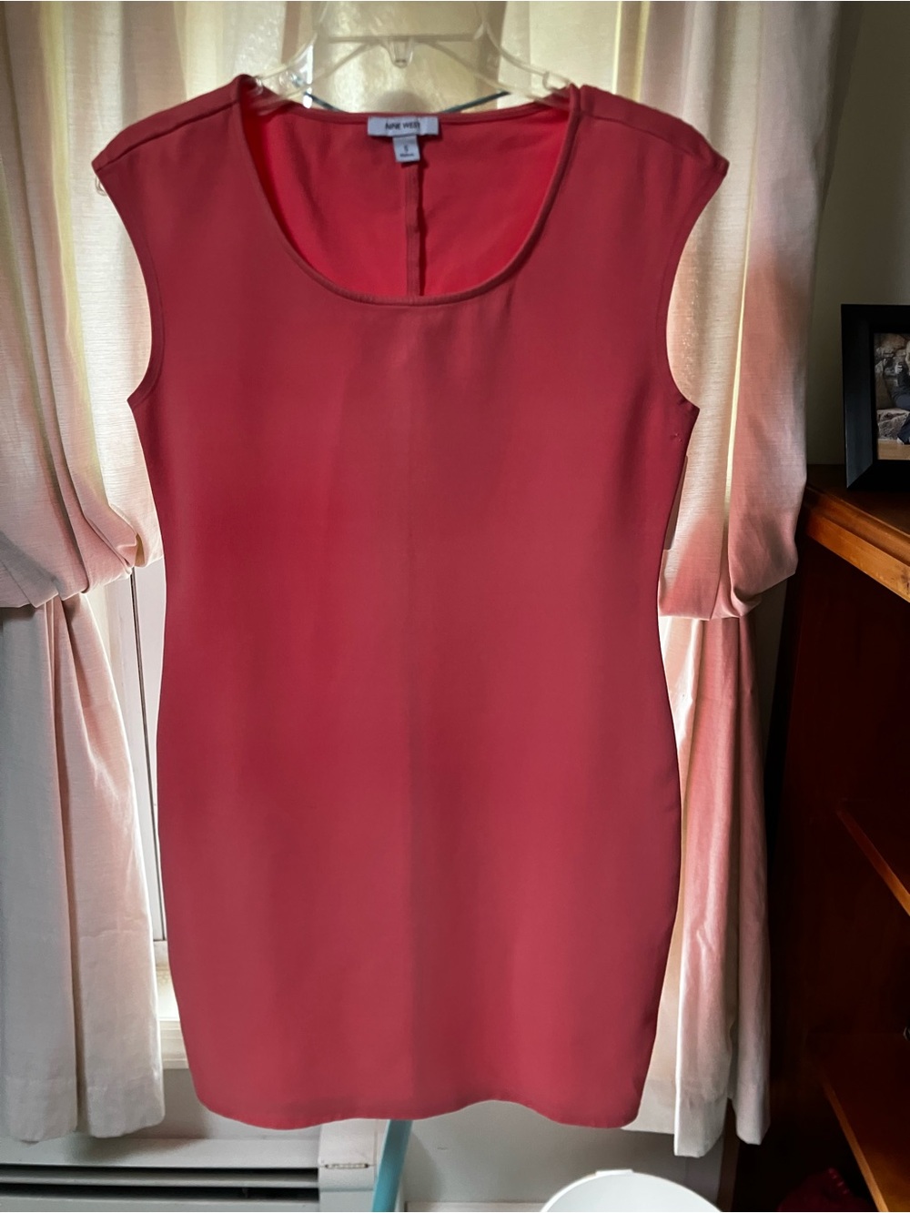 Nine West Coral-Red Sleeveless Dress